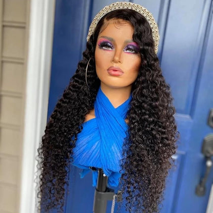 Deep Wave Lace Front 13x4 Swiss HD Lace Wig  Pre Plucked Hairline-Aaliweya