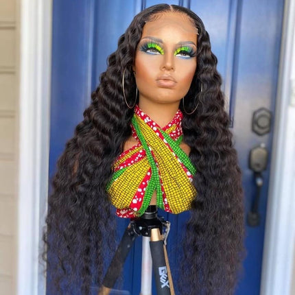 Loose Deep Wave 5x5 Transparent HD Lace Closure Wig Natural Human Hair Wig -Aaliweya