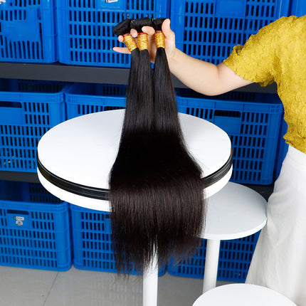 3Bundles Straight Hair Brazilian Human Hair Bundles Virgin Hair Weave Extensions-Aliweya