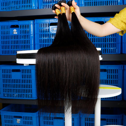 3Bundles Straight Hair Brazilian Human Hair Bundles Virgin Hair Weave Extensions-Aliweya