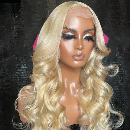 613 Blonde Body Wave Hair Lace Front Wigs Pre Plucked With Baby Hair-Aaliweya