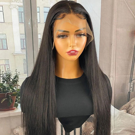 13x4 Real Swiss HD Lace Sliky Straight Wig 100% Human Virgin Hair-Aaliweya