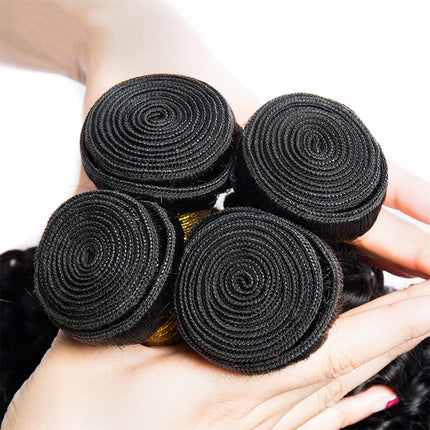 Virgin Hair Natural Wave 4 Bundles Human Hair Weaves-Aaliweya