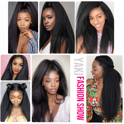 Kinky Straight 3 Bundles With 4x4 Lace Closure Virgin Human Hair-Aaliweya