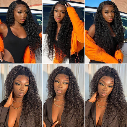 Long Natural Wave Hair 5x5 HD Lace Closure Transparent Wig-Aaliweya
