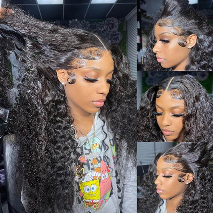Long Natural Wave Hair 5x5 HD Lace Closure Transparent Wig-Aaliweya