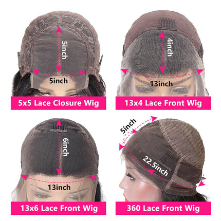 Long Natural Wave Hair 5x5 HD Lace Closure Transparent Wig-Aaliweya