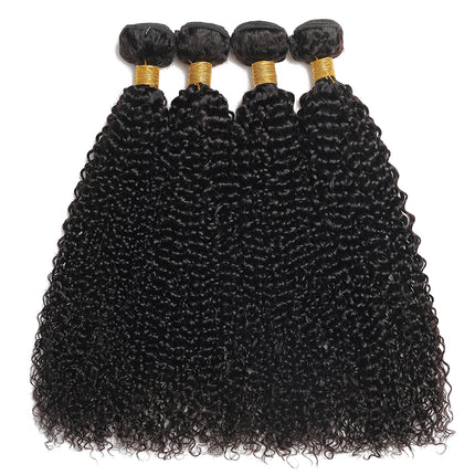 Unprocessed Human Hair Jerry Curl Weave 4 Bundles Deal-Aaliweya