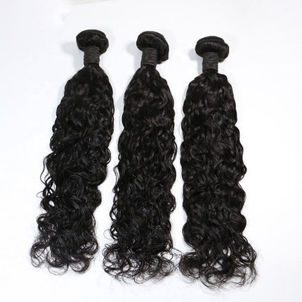 Water Wave Virgin Hair 3 Bundles Brazilian Human Hair Extension-Aliweya